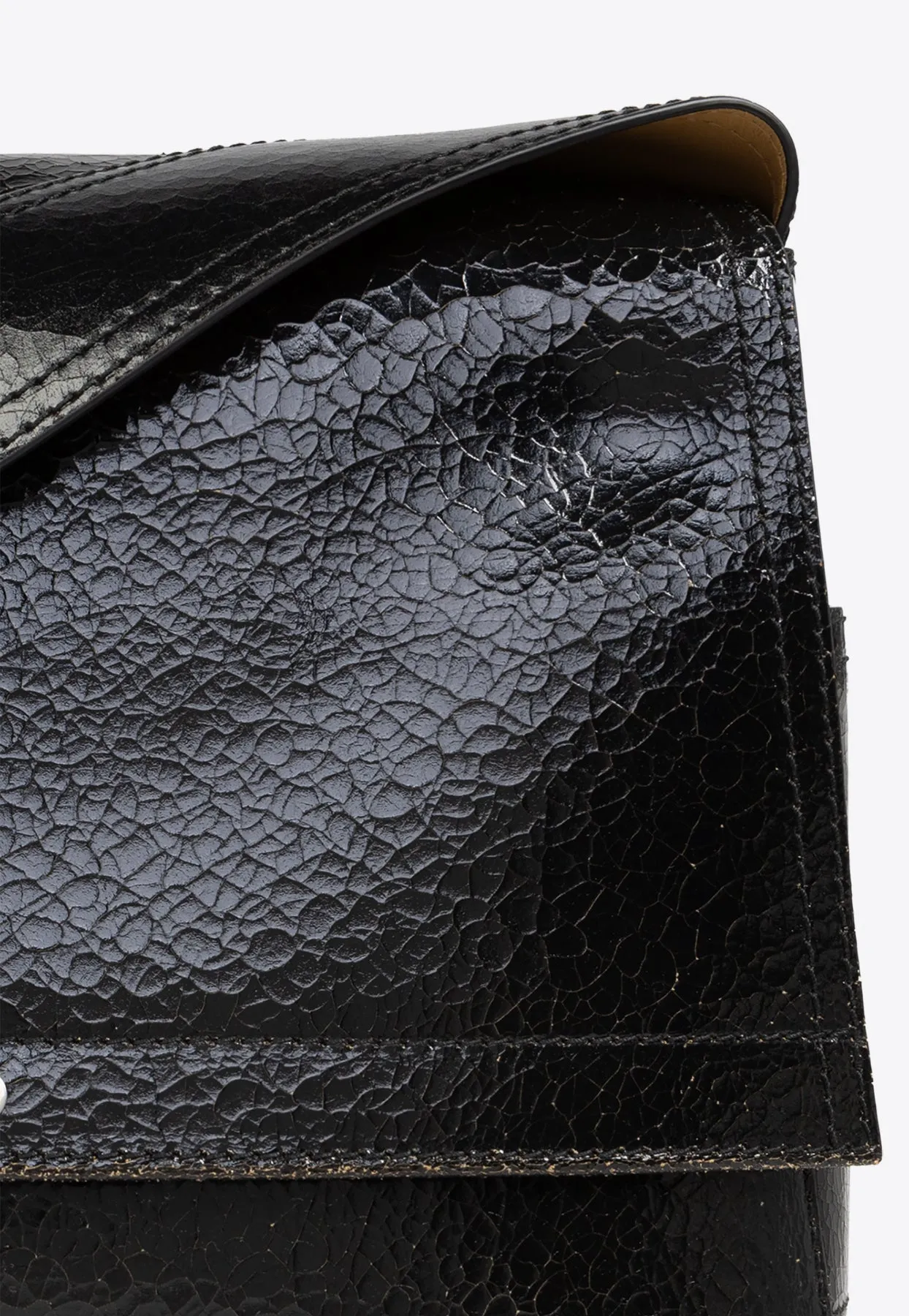 Slouch Cracked Leather Messenger Bag
