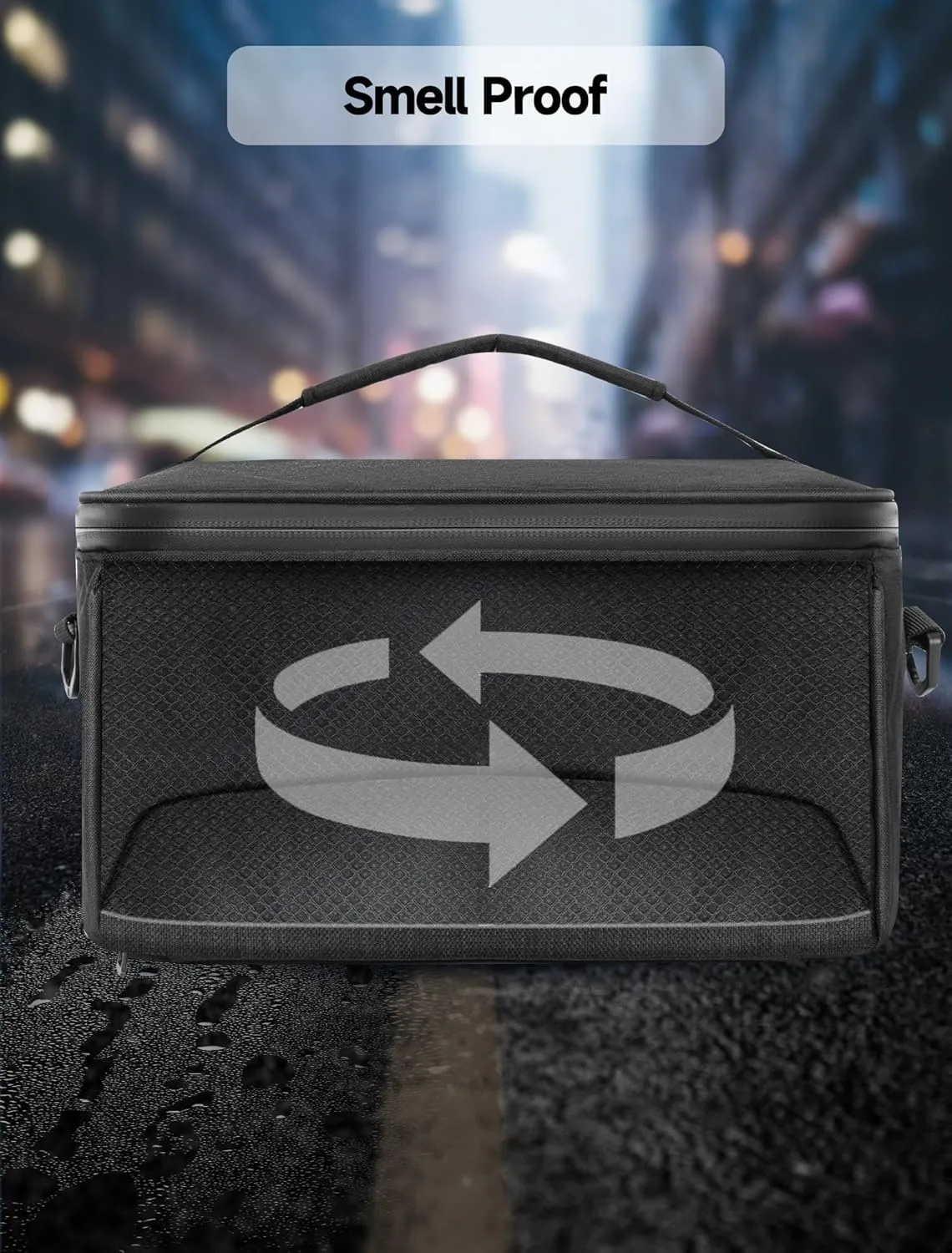 Smell Proof Bag Large Capacity Smell Proof Stash Box for Men Black New