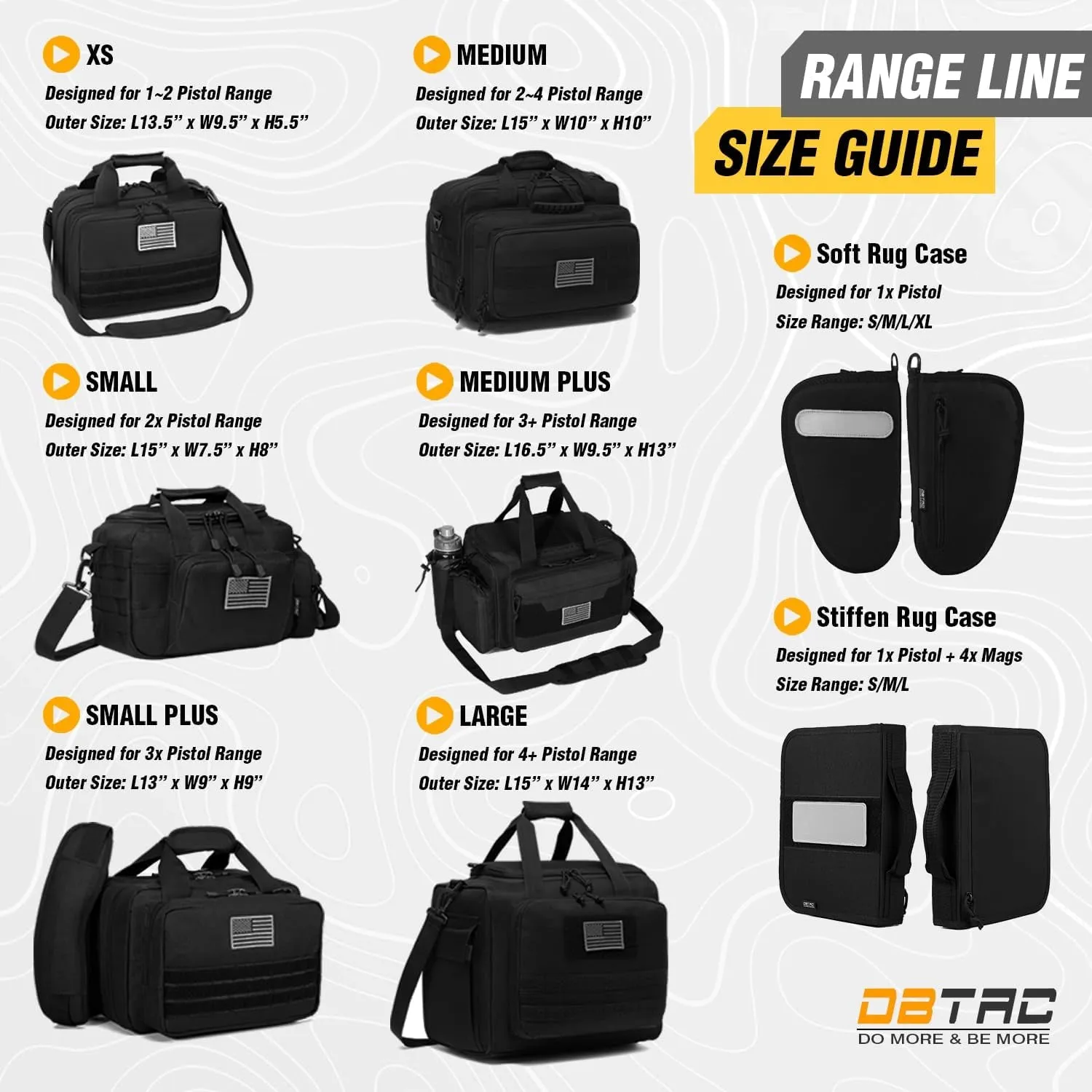 Tactical 2-Pistol Bag with Lockable Zip, US Flag Patch, MOLLE Pouch & Universal Holster