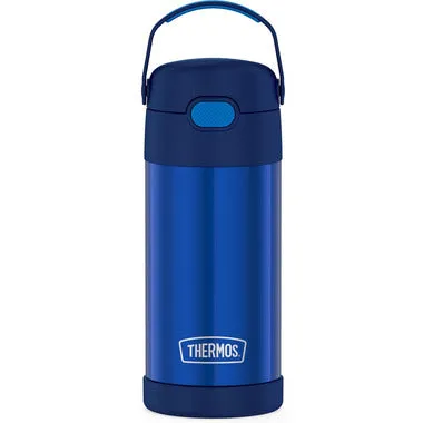 Thermos Funtainer 12 Ounce Bottle, Navy! Keeps drinks cold for up to 12 hours