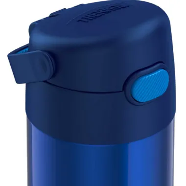 Thermos Funtainer 12 Ounce Bottle, Navy! Keeps drinks cold for up to 12 hours