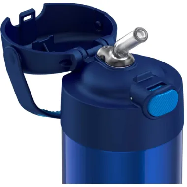 Thermos Funtainer 12 Ounce Bottle, Navy! Keeps drinks cold for up to 12 hours