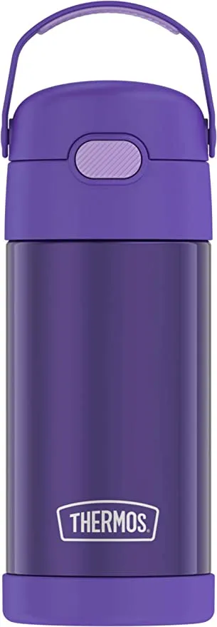 Thermos Funtainer 12 Ounce Bottle, Purple! Keeps drinks cold for up to 12 hours