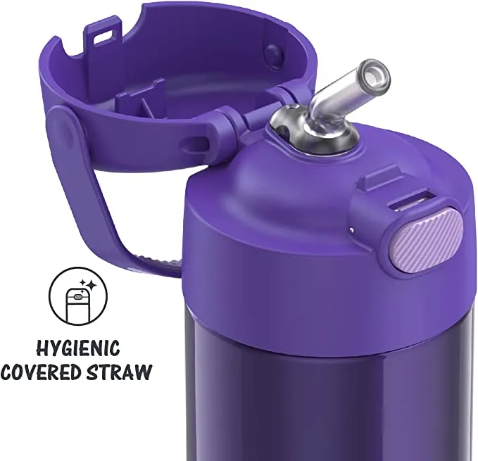 Thermos Funtainer 12 Ounce Bottle, Purple! Keeps drinks cold for up to 12 hours