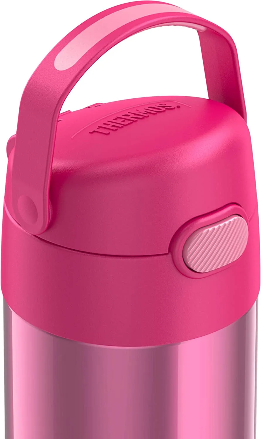 THERMOS FUNTAINER 12 Ounce Stainless Steel Vacuum Insulated Kids Straw Bottle, Pink