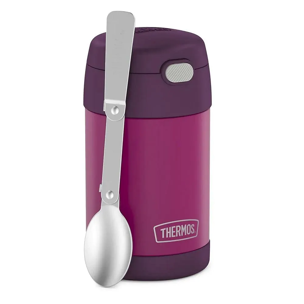 Thermos FUNtainer Stainless Steel Food Jar & Spoon 16oz (Red Violet)