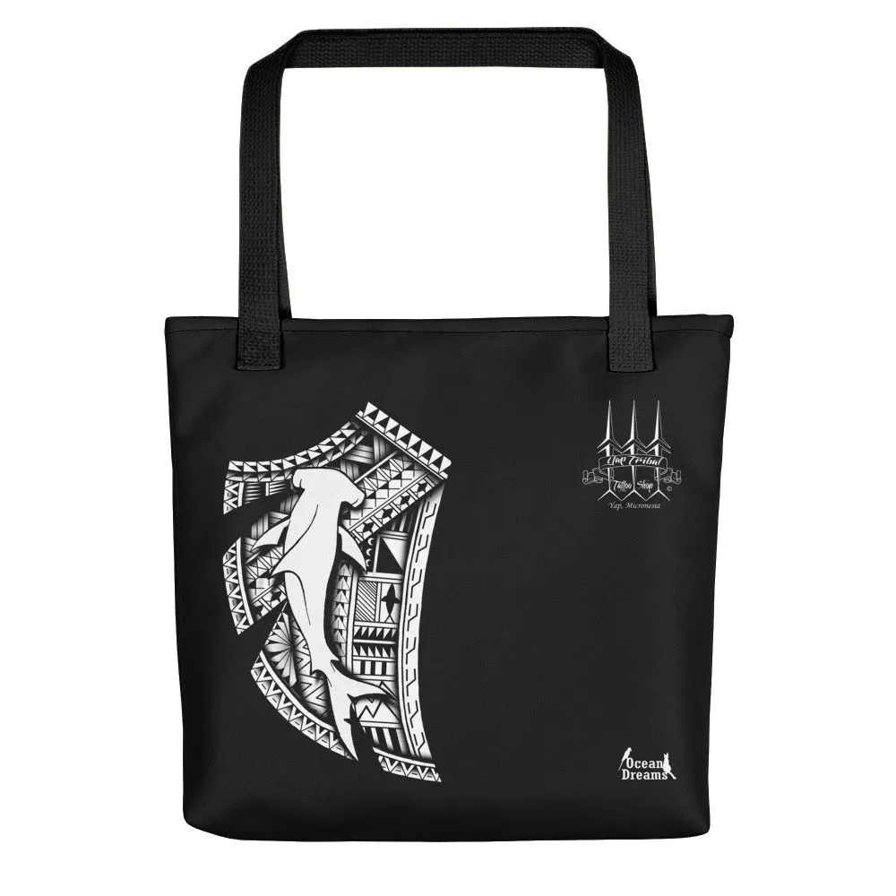 Tribal Hammerhead Leo Pugram design Tote bag