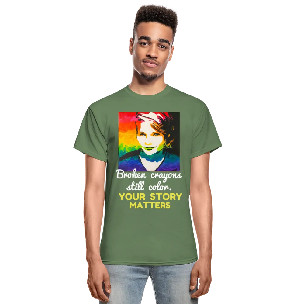 Unisex T-Shirt - Sage Portrait by Tin Crow Art/Classic SCF Logo