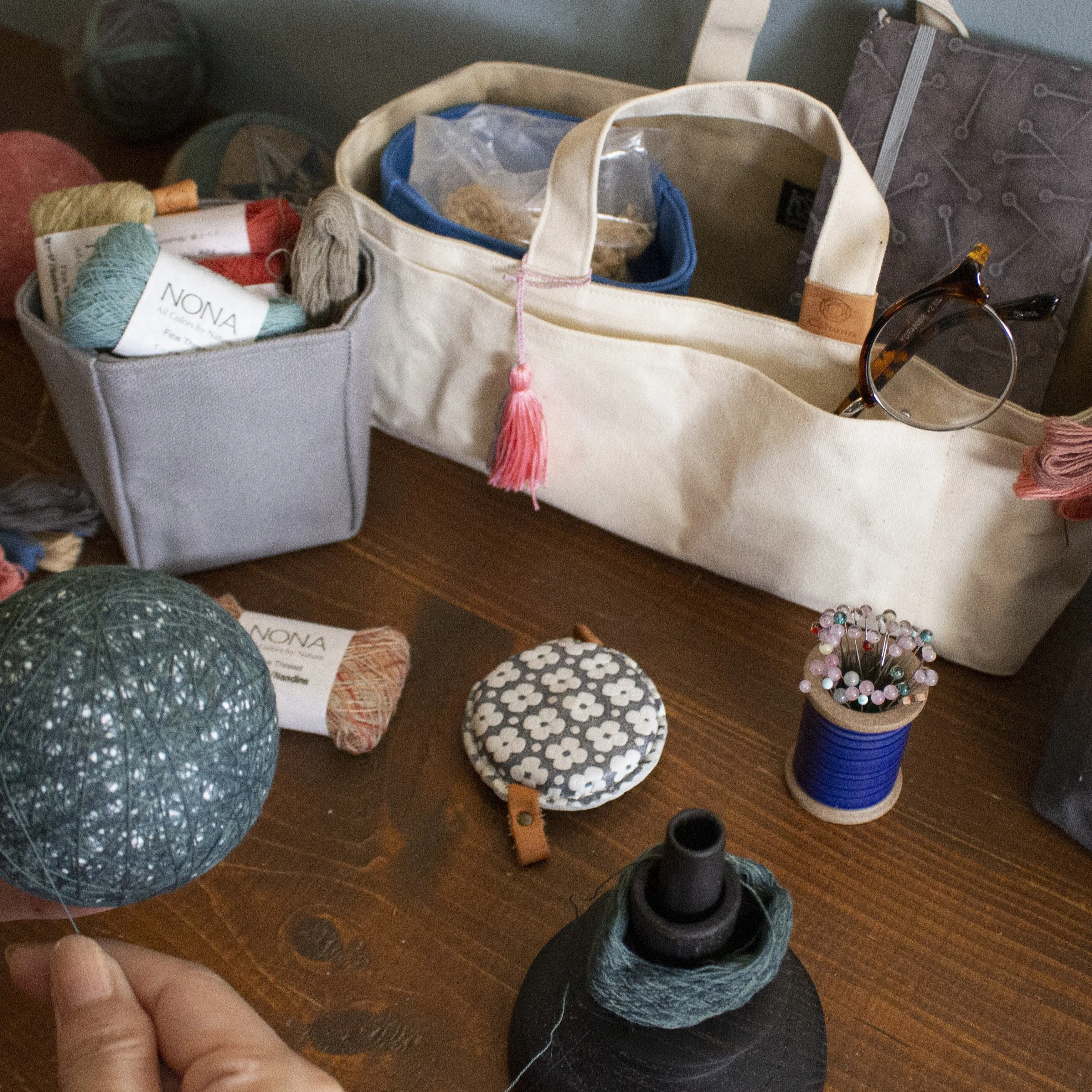Waxed Canvas Tool Tote