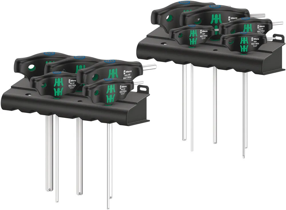 Wera 05023451001 454/10 HF Set Imperial 1 screwdiver set T-handle screwdrivers Hex-Plus with holding function, Imperial, 10 pieces