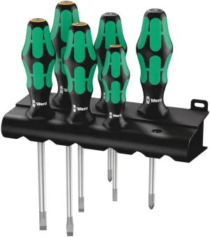 Wera 05105656001 334/355/6 Rack Screwdriver set Kraftform Plus Lasertip and rack, 6 pieces