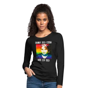 Women’s Long Sleeve  V-Neck Flowy Tee - Sage Art by Tin Crow Art