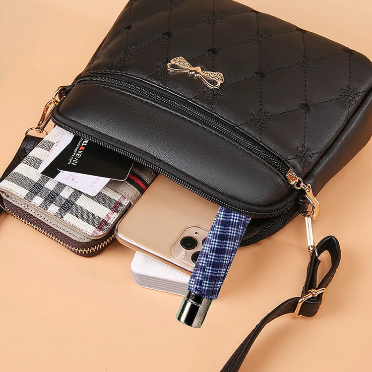 Women's Love Embroidered Korean Style Large Capacity Shoulder Bags