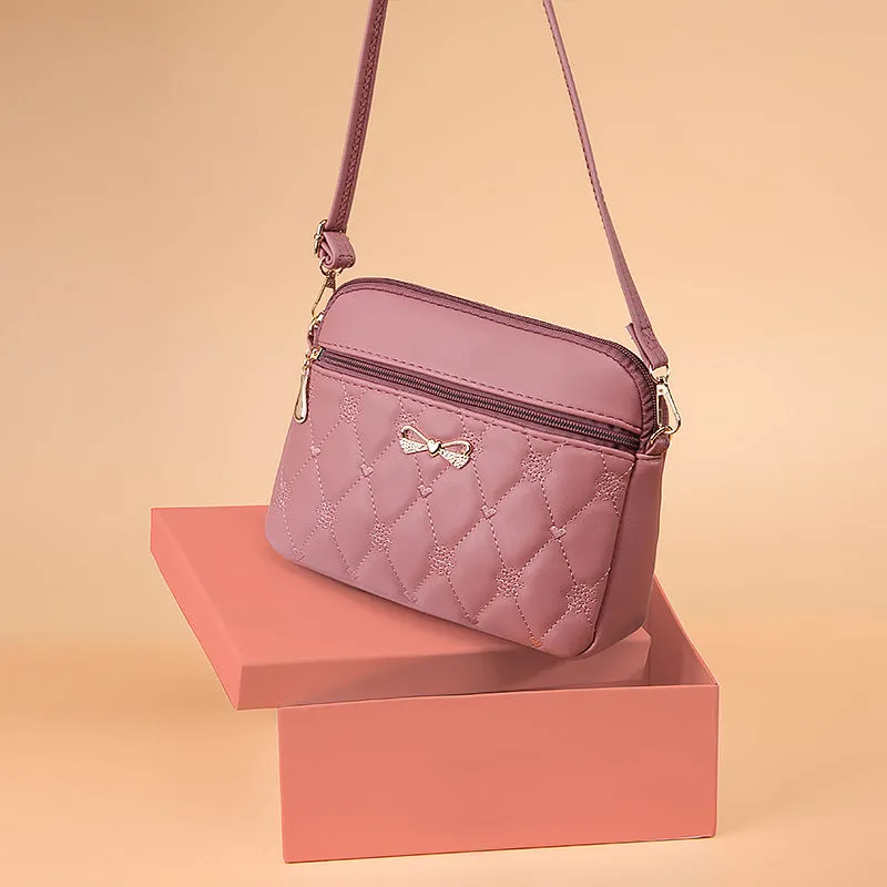 Women's Love Embroidered Korean Style Large Capacity Shoulder Bags