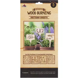 Wood Burning Pattern Sheets - Outdoor