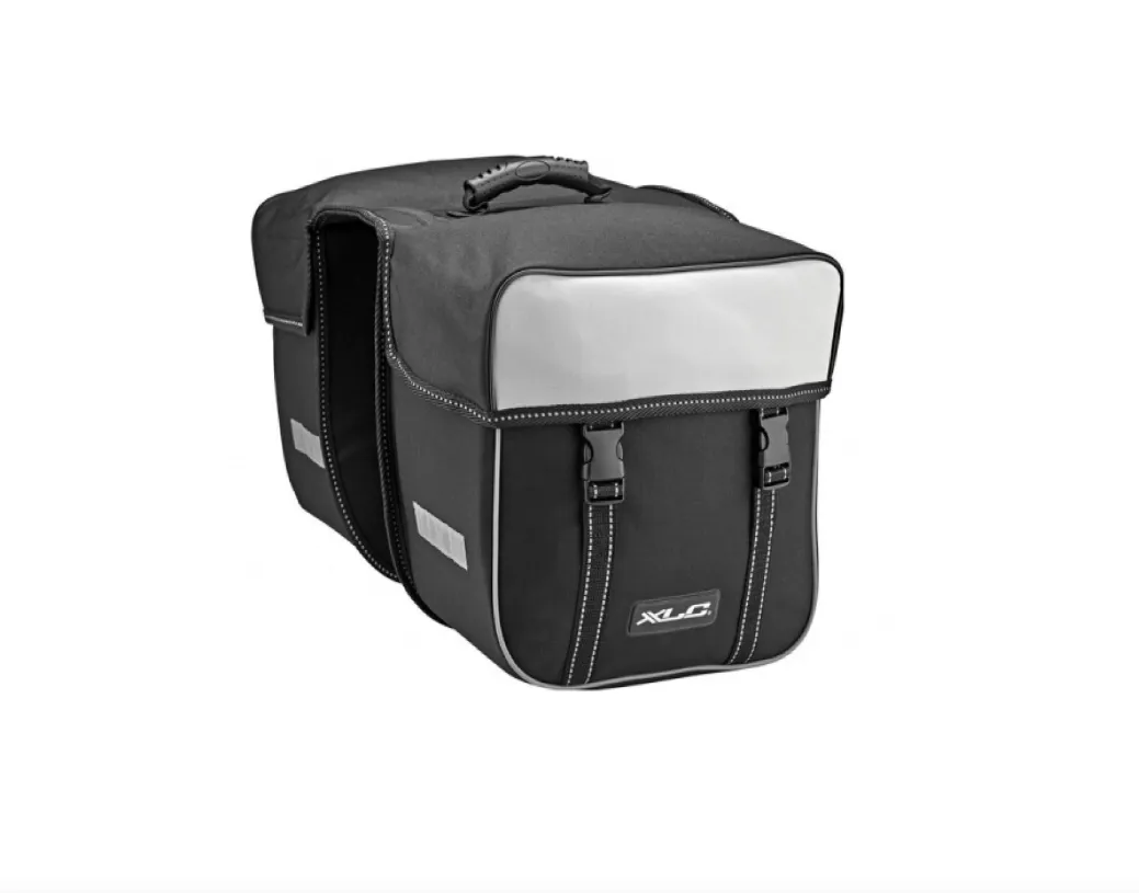 XLC Traveller BA-S74 30 Lite Double Pannier Bag Set - Grey & White